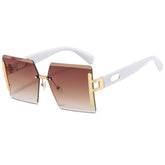 RIMLESS CUT EDGE OCEAN LENS SUNGLASSES UNISEX_CWASG1164