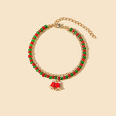 CHRISTMAS COLORBLOCK HANDMADE BEADED BRACELET_CWAJE1858