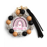 Wooden Beads Bracelet Spot Bracelet Keychain_Cwmm1299