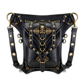 RETRO SKULL GOTHIC STEAMPUNK LEG BAG WALLET_CWAB0646