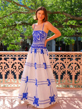 Stylish Vintage Print Long Swing Halter Dress