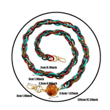 RESIN ACRYLIC LARGE LANTERN BEADS BAG CHAIN STRAP_CWMM5106