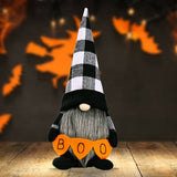 HALLOWEEN BOO DOLL PLAID HAT ORNAMENTS_CWMM1765
