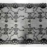 HALLOWEEN TABLE RUNNER LACE SKULL TABLE RUNNER_CWMM1729