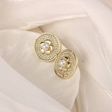 NEW SIMPLE HOLLOW FLOWER ENAMEL EARRINGS_CWAJE3991