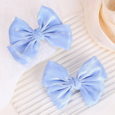 SOLID SHINY BOW HAIR CLIP SET FOR JK GIRLS_CWAHA6719