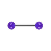 STAINLESS STEEL LUMINOUS ACRYLIC BALL TONGUE STUD_CWMM9597