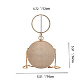 DIAMOND STUDDED SPHERICAL EVENING BAG CLUTCH _CWAB3247