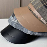 Versatile British Style Plaid Beret_Cwab2907