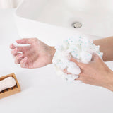 50G POLKA DOT BATH BALL BATH FLOWER BATH POUF_CWMM3339