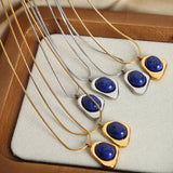 INLAID SAPPHIRE PENDANT NECKLACE JEWELRY_CWAJE1089