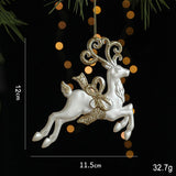 GOLD GLITTER XMAS SLED SANTA ANGEL REINDEER DECOR_CWMM9787