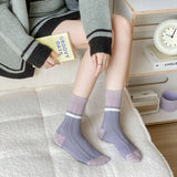 Versatile Color-Block Striped Women'S Socks_Cwms0912