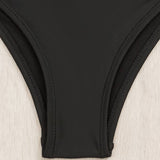 SOLID COLOR SUSPENDER ONE PIECE SWIMSUIT_CWMW0299