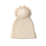 COZY WOOL CONE HAT WITH FUR BALL WOMEN S STYLE_CWAH3998