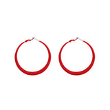 RED GEOMETRIC EARRINGS MINIMALIST EARRINGS_CWAJE2066
