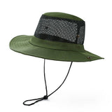 BREATHABLE MESH SOLID COLOR FOLDABLE SUNHAT_CWAH1462