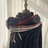 PLAID SCARF WARM FRINGE WINTER WRAP_CWASC1467