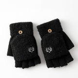 MEN S WINTER FLIP MITTENS KNIT HALF FULL FINGER_CWAG0524