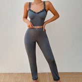 Two-Piece Vest And Trousers With Wooden Ears