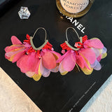 V-Shaped Beaded Tassel Earrings Bold Statement_Cwmm6161