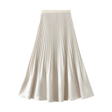 PLEATED HIGH WAIST MIDI SKIRT WITH FISHTAIL DESIGN_CWBMS0342