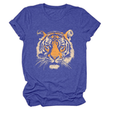 Women Summer Tee With Stylish Tiger Print_Cwttsl0494