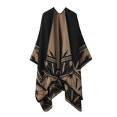 Wear Faux Cashmere Cape Scarf Shawl_Cwasc2212