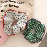 2024 NEW FOREST FLORAL PLAID HAIR TIE_CWAHA1371