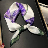 SILK SKINNY SCARF PURPLE NECK HAIR RIBBON_CWASC0561
