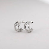 MIRROR FINISH HOLLOW EARRINGS TITANIUM STEEL_CWAJE5030