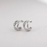 MIRROR FINISH HOLLOW EARRINGS TITANIUM STEEL_CWAJE5030