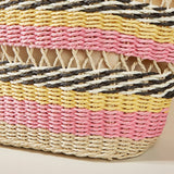 BOHEMIAN CONTRAST STRIPED WOVEN BAG_CWAB1971