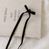Velvet Ribbon Bow Hair Clip Ballet Style_Cwaha08047