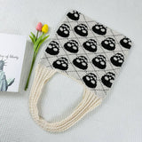 Cuab00333_Halloween Knit Tote Bag Woven Shoulder Handbag