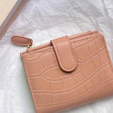 Minimalist Croc Pu Mini Zipper Wallet_Cwab06266