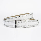 Punk Style Metallic Rivet Pin Buckle Pu Belt