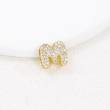 Tiny Zirconia Pendant 26 Letters Necklace_Cwmm5863