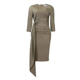 TEMPERAMENT COMMUTING PLEATED TIE DRESS_CWDMD3667