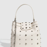 NEW METALLIC POLKA DOT STUDDED SHOULDER BAG_CWAB5721