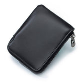 SHORT LEATHER SHORT RETRO ZIPPER ULTRATHIN CARD BAG_CWAB3874