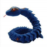 HANDMADE INDIGO DYED EMBROIDERED SNAKE PLUSH_CWMM6059