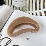 Cwaha1518_Simple Semi Circular Arc Large Hair Claw Clip