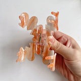 Wavy Flower Acetate Hair Claw, Simple Fresh Clip_Cwaha1328