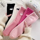 Women'S Warm Cute Cat Sleeping Home Socks_Cwms1049