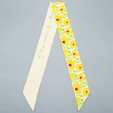 FLORAL LETTER TWILLY SCARF FOR HAIR BAG ACCESSOR_CWASC0094
