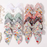 FLORAL COTTON BOW HAIR CLIP FOR BABY GIRLS_CWAHA6752