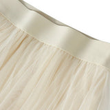 10 COLORS ELASTIC WAIST TIERED TULLE MESH SKIRT_CWBLS0396