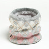 PLAID CONTRAST COLOR FASHION NECK COVER_CWASC1036