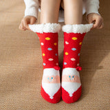 CHRISTMAS STOCKINGS FUZZY INDOOR SLIPPER SHOES_CWMS0727
